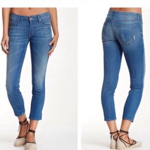 Mother Denim Rascal Cuff Skinny Ankle Jean Stretch Denim in Maiden & the Unicorn